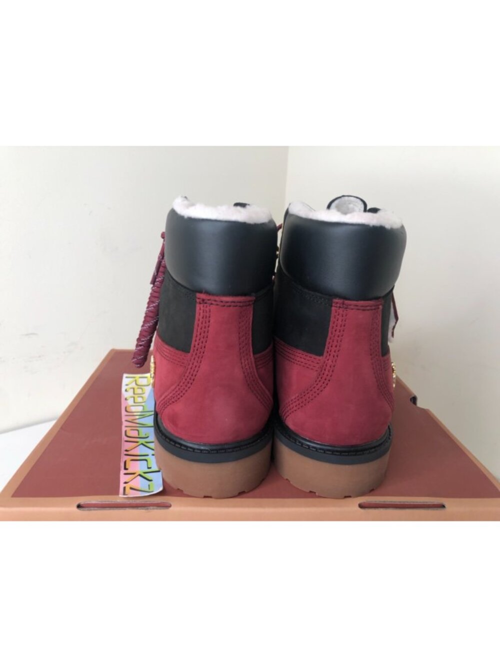 Timberland Boots Shearling Red GS Grade School Youth Sizes - Picture 4 of 5